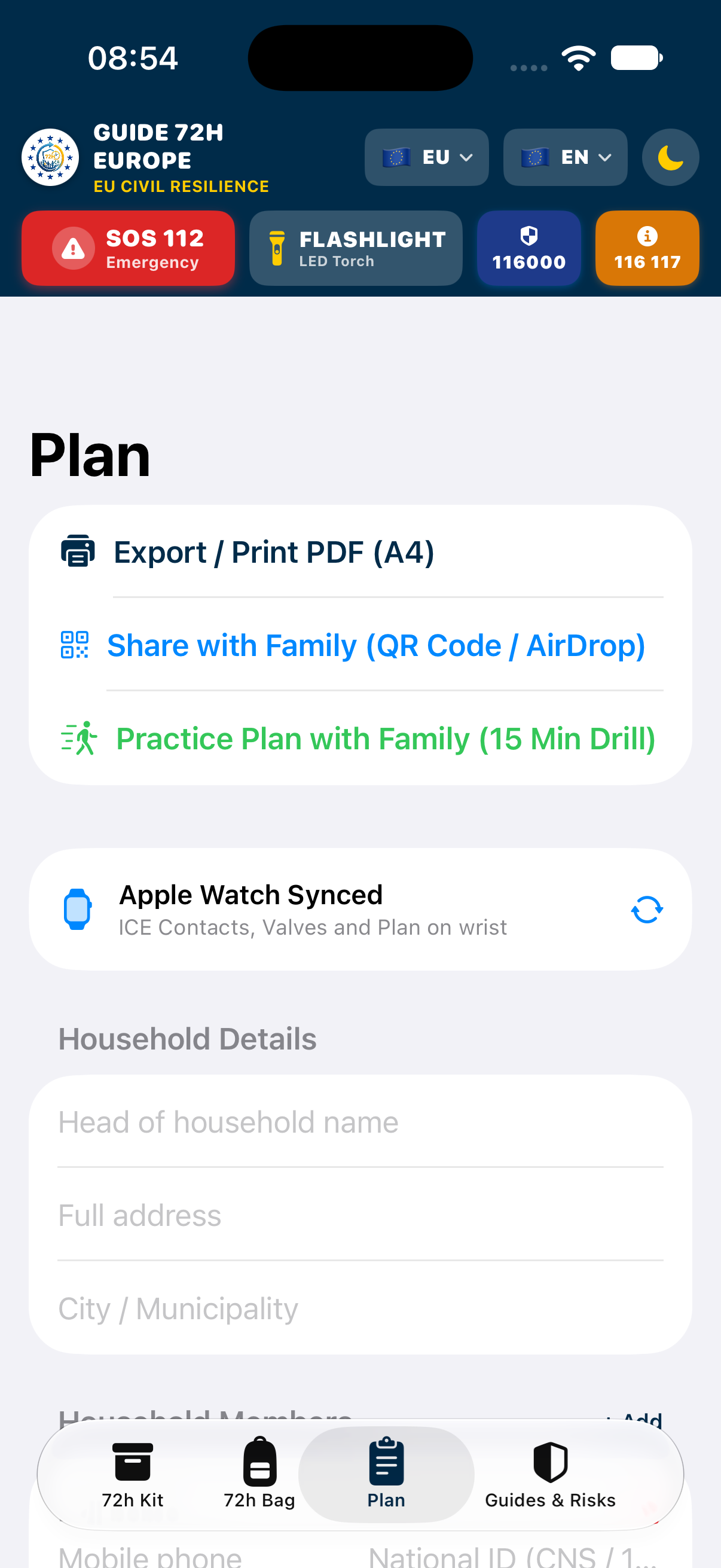 Plan Familial d'Urgence
